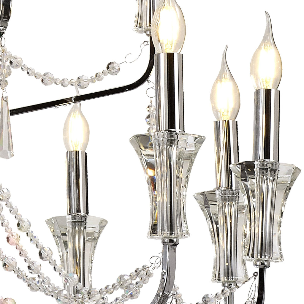 IL31760 Armand Pendant 12+6+3+3 Light E14 Polished Chrome/Crystal