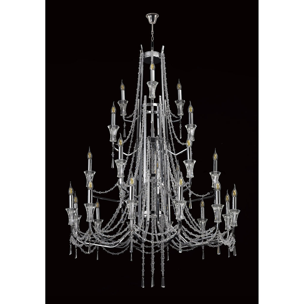 IL31760 Armand Pendant 12+6+3+3 Light E14 Polished Chrome/Crystal