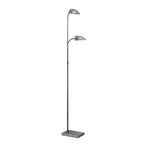 IL20708 Ashton Floor Lamp 2 Light G9 Satin Nickel/Crystal NOT LED/CFL Compatible