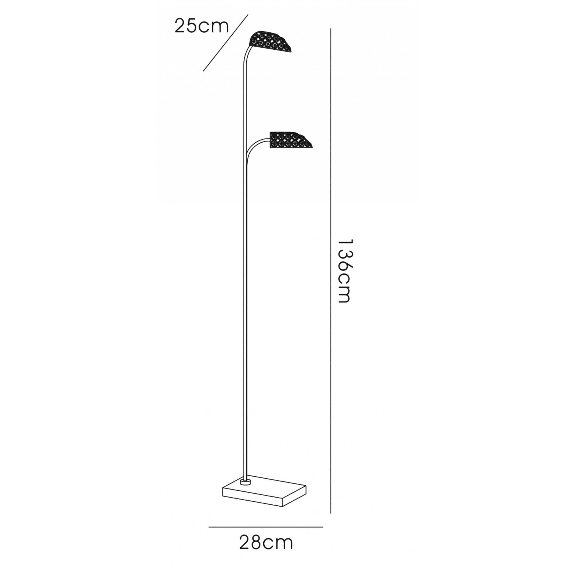 IL20708 Ashton Floor Lamp 2 Light G9 Satin Nickel/Crystal NOT LED/CFL Compatible