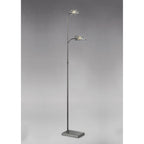 IL20708 Ashton Floor Lamp 2 Light G9 Satin Nickel/Crystal NOT LED/CFL Compatible