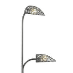 IL20708 Ashton Floor Lamp 2 Light G9 Satin Nickel/Crystal NOT LED/CFL Compatible