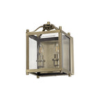 IL31116 Aston Wall Lamp 2 Light E14 Antique Brass/Glass