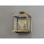 IL31116 Aston Wall Lamp 2 Light E14 Antique Brass/Glass