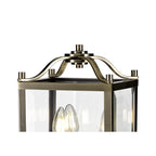 IL31117 Aston Table Lamp 3 Light E14 Antique Brass/Glass