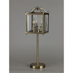 IL31117 Aston Table Lamp 3 Light E14 Antique Brass/Glass