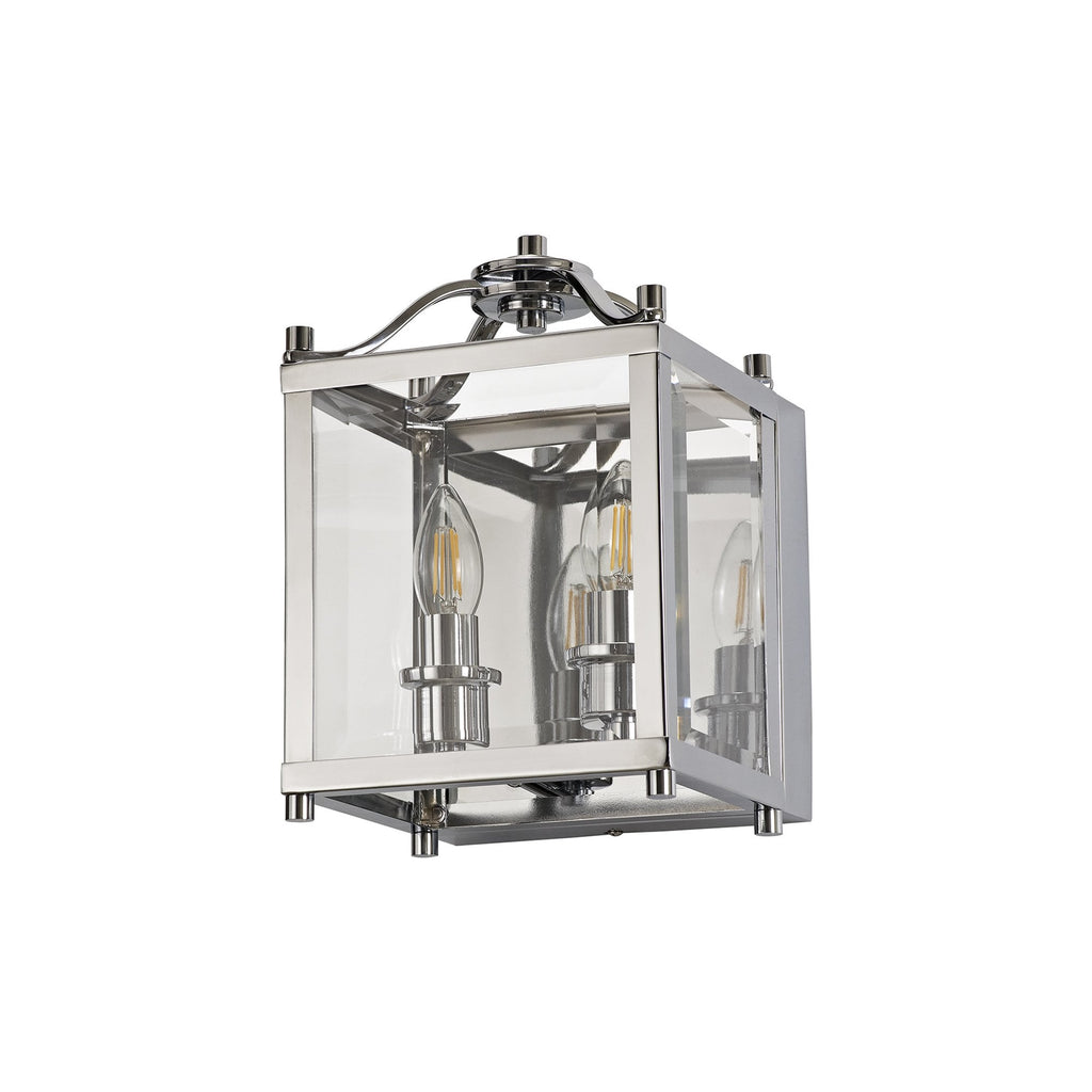 IL31106 Aston Wall Light 2 Light E14 Polished Chrome/Glass