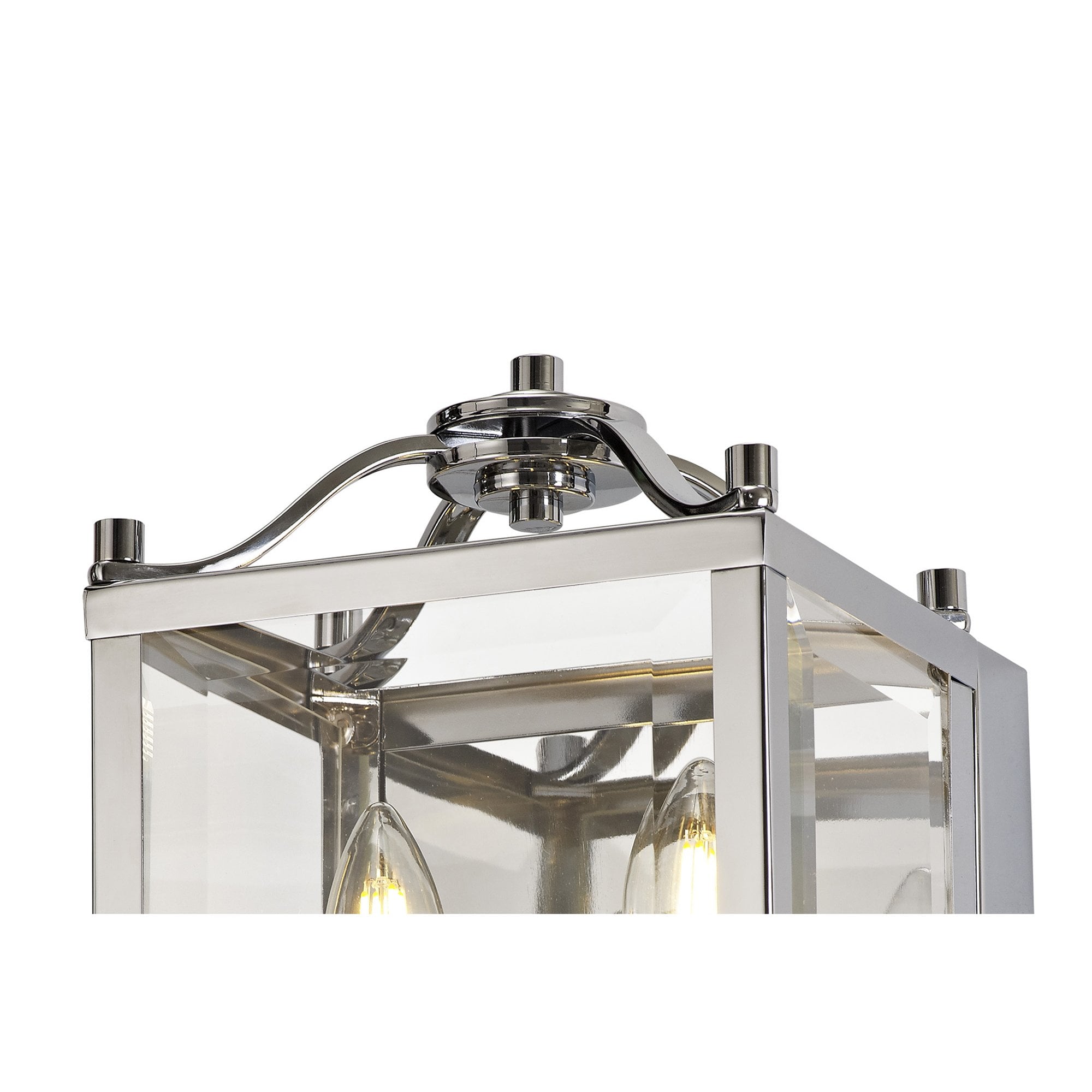 IL31106 Aston Wall Light 2 Light E14 Polished Chrome/Glass