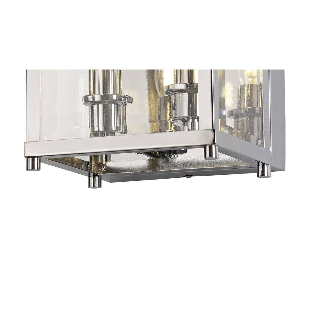 IL31106 Aston Wall Light 2 Light E14 Polished Chrome/Glass
