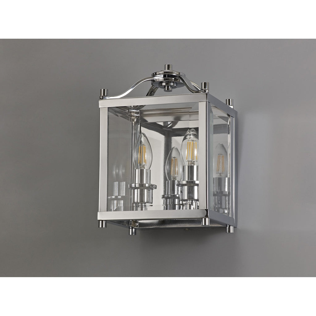 IL31106 Aston Wall Light 2 Light E14 Polished Chrome/Glass