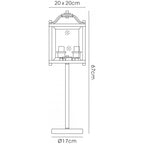 IL31107 Aston Table Lamp 3 Light E14 Polished Chrome/Glass
