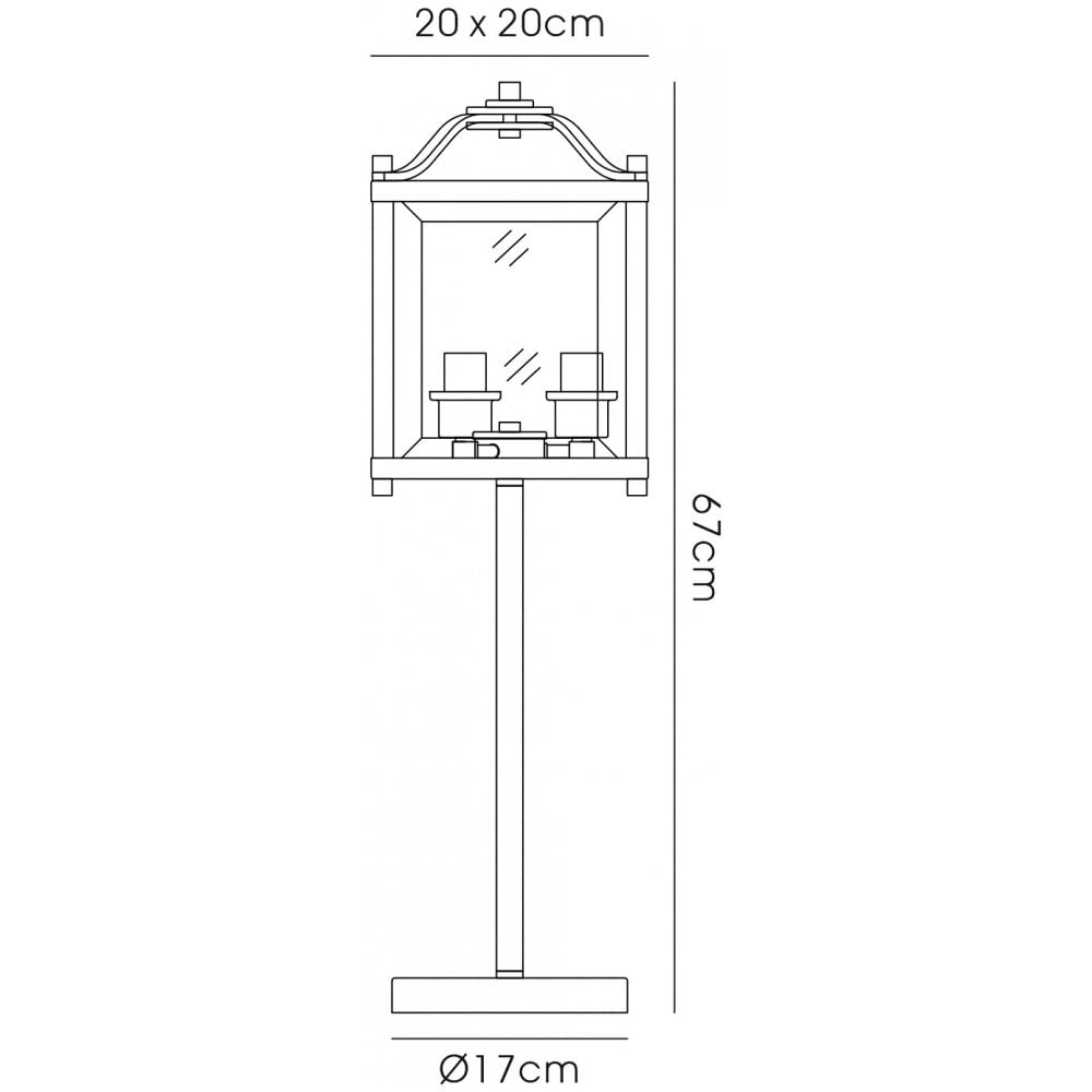 IL31107 Aston Table Lamp 3 Light E14 Polished Chrome/Glass