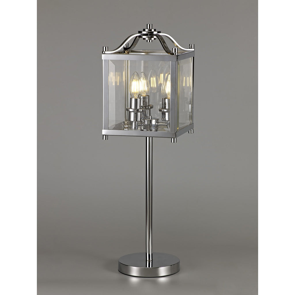 IL31107 Aston Table Lamp 3 Light E14 Polished Chrome/Glass