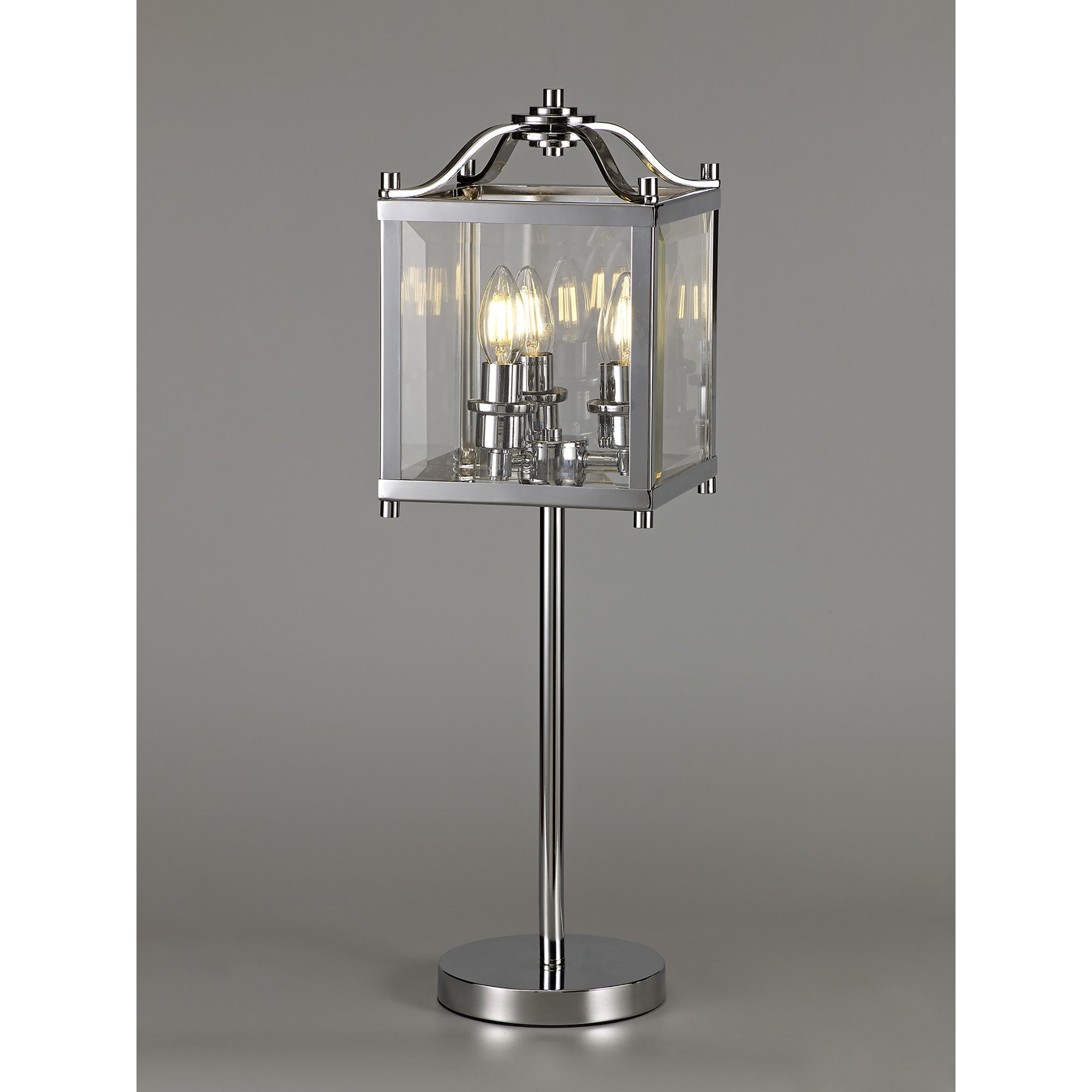 IL31107 Aston Table Lamp 3 Light E14 Polished Chrome/Glass