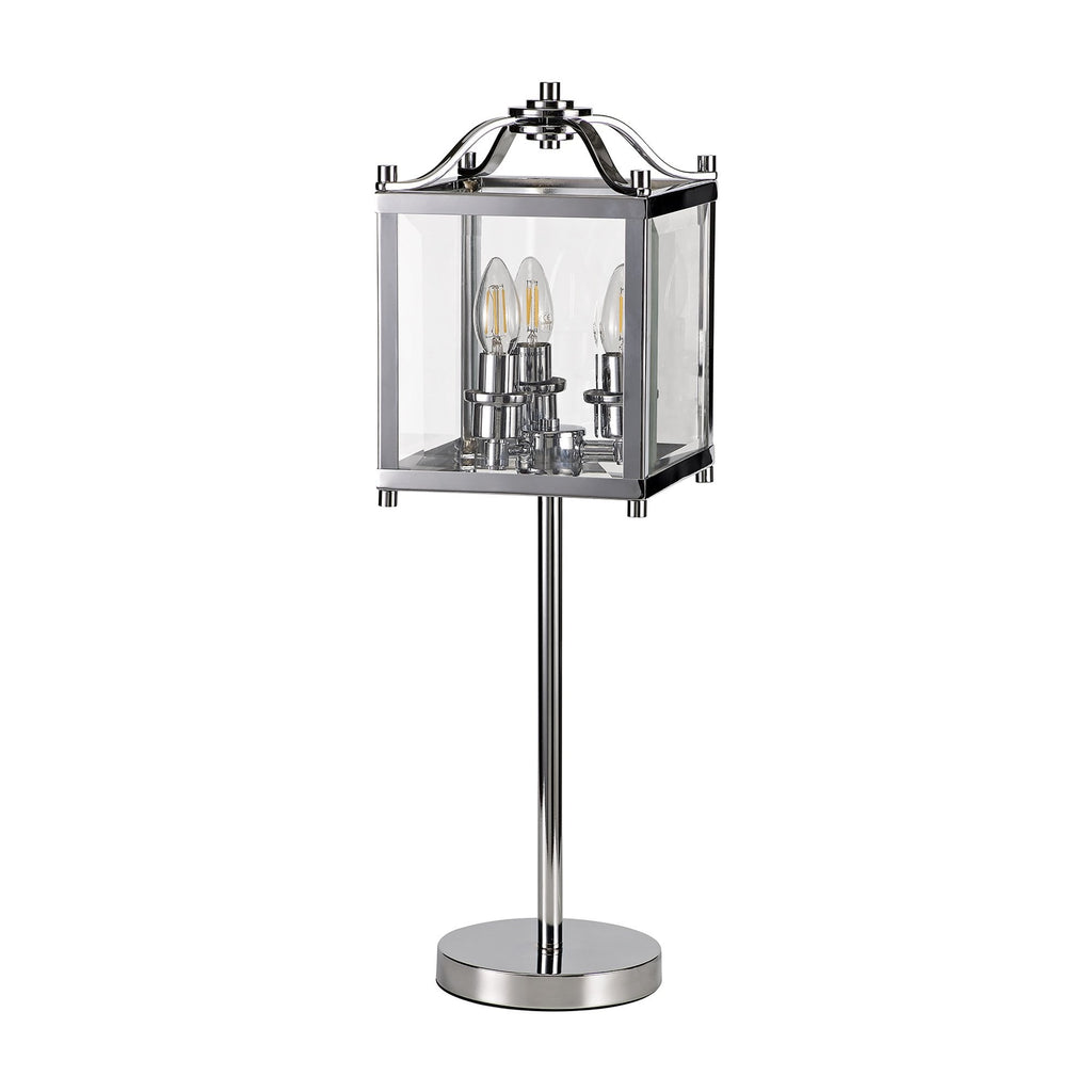 IL31107 Aston Table Lamp 3 Light E14 Polished Chrome/Glass