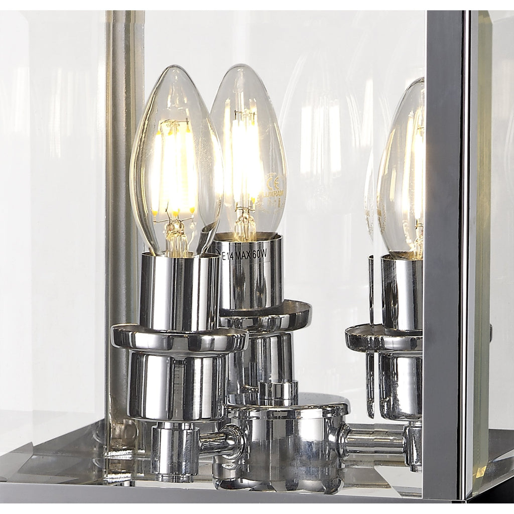 IL31107 Aston Table Lamp 3 Light E14 Polished Chrome/Glass