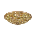 IL30763 Ava Flush Ceiling 9 Light G9 French Gold/Crystal