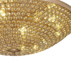 IL30763 Ava Flush Ceiling 9 Light G9 French Gold/Crystal