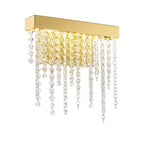 IL32879 Bano Small Dimmable Wall Light 6W LED French Gold / Crystal Chain