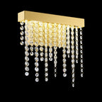 IL32879 Bano Small Dimmable Wall Light 6W LED French Gold / Crystal Chain