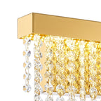 IL32879 Bano Small Dimmable Wall Light 6W LED French Gold / Crystal Chain