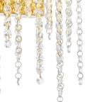 IL32879 Bano Small Dimmable Wall Light 6W LED French Gold / Crystal Chain