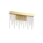 IL32880 Bano Medium Dimmable Wall Light 9W LED French Gold / Crystal Chain