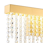 IL32880 Bano Medium Dimmable Wall Light 9W LED French Gold / Crystal Chain
