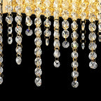 IL32880 Bano Medium Dimmable Wall Light 9W LED French Gold / Crystal Chain