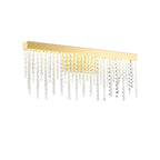 IL32881 Bano Large Dimmable Wall Light 12W LED French Gold / Crystal Chain