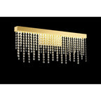 IL32881 Bano Large Dimmable Wall Light 12W LED French Gold / Crystal Chain