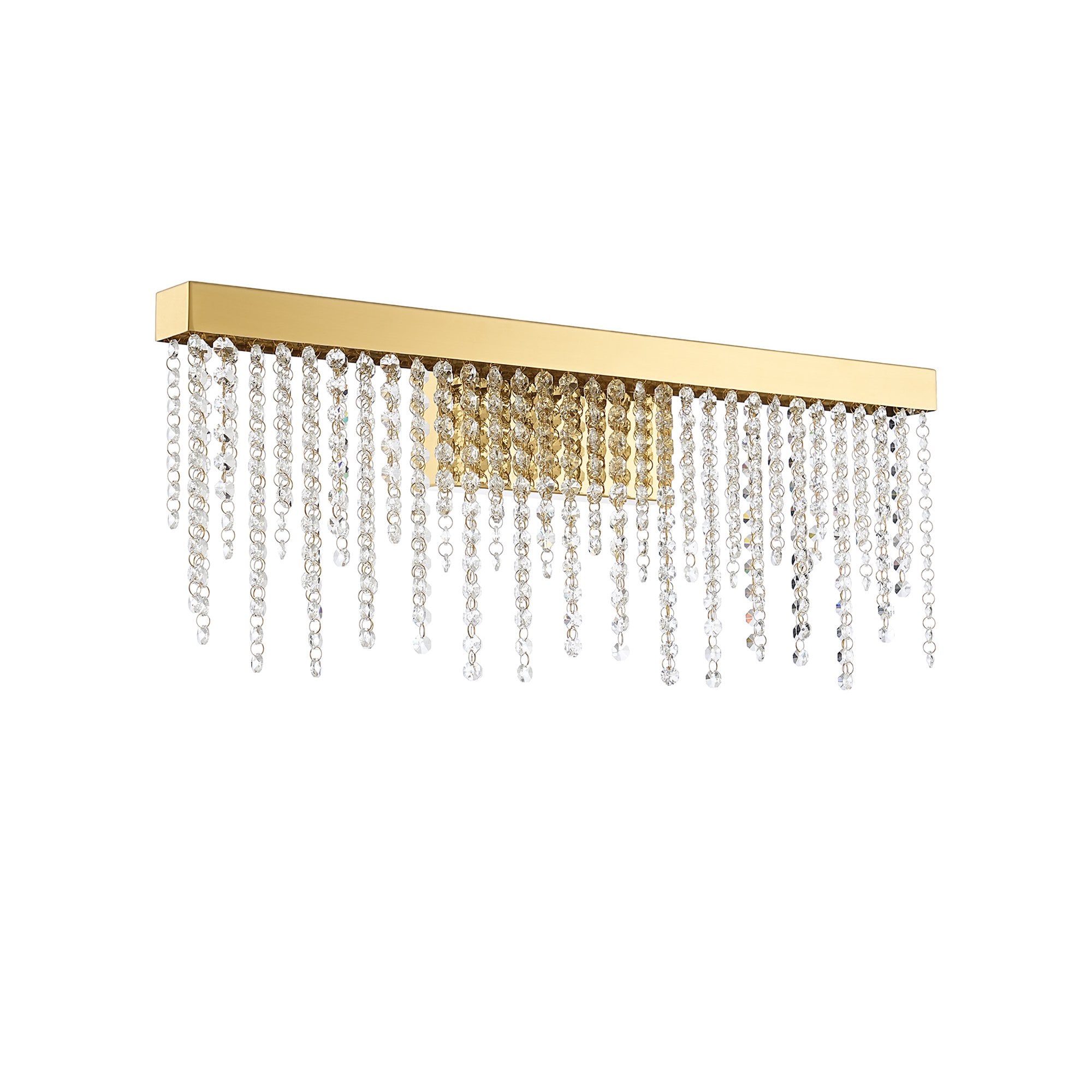 IL32881 Bano Large Dimmable Wall Light 12W LED French Gold / Crystal Chain