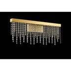 IL32881 Bano Large Dimmable Wall Light 12W LED French Gold / Crystal Chain