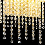 IL32881 Bano Large Dimmable Wall Light 12W LED French Gold / Crystal Chain