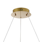 IL32871 Bano Round Dimmable Pendant 29W LED French Gold / Crystal Chain