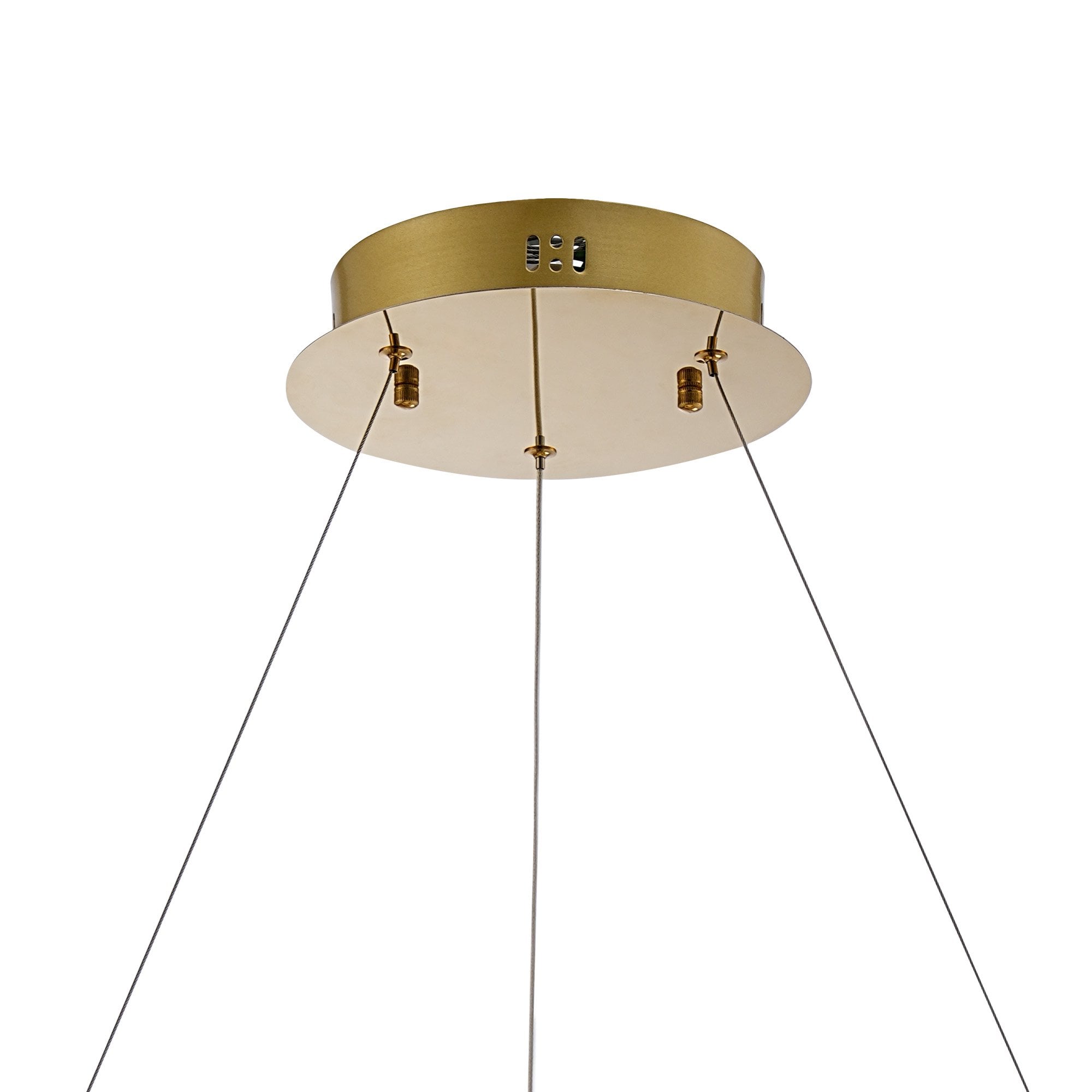 IL32871 Bano Round Dimmable Pendant 29W LED French Gold / Crystal Chain