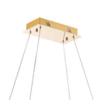 IL32875 Bano Rectangular Dimmable Pendant 40W LED French Gold / Crystal Chain