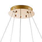 IL32872 Bano Round 2 Tier Dimmable Pendant 47W LED French Gold / Crystal Chain