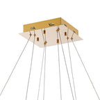 IL32874 Bano Square 2 Tier Dimmable Pendant 47W LED French Gold / Crystal Chain