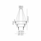 IL32916 Bano Round 3 Tier Dimmable Pendant 90W LED French Gold / Crystal Chain