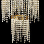 IL32917 Bano Round 5 Tier Dimmable Pendant 150W LED French Gold / Crystal Chain