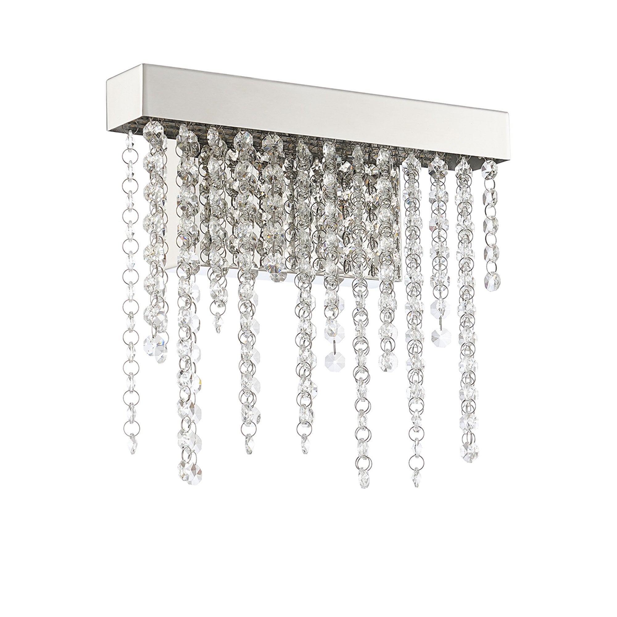 IL32868 Bano Small Dimmable Wall Light 6W LED Polished Chrome / Crystal Chain
