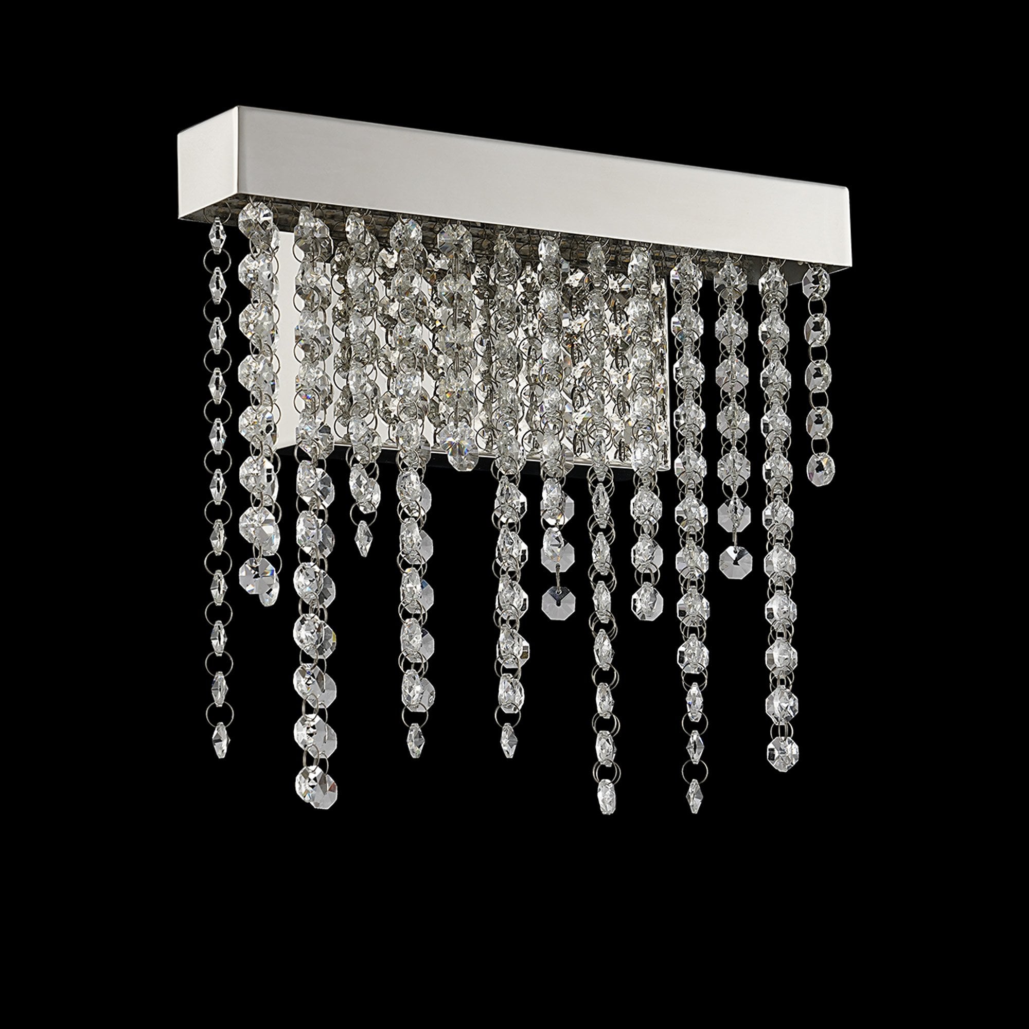 IL32868 Bano Small Dimmable Wall Light 6W LED Polished Chrome / Crystal Chain