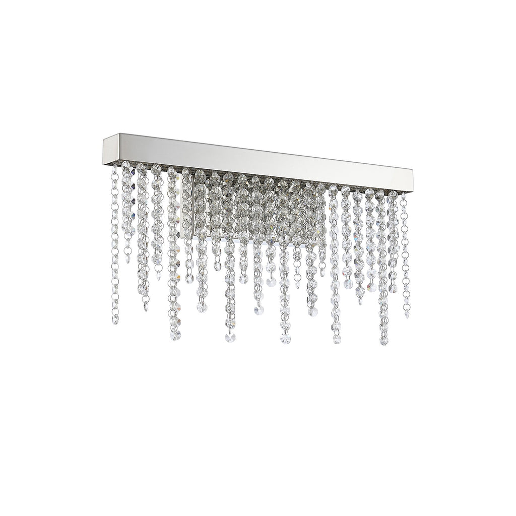 IL32869 Bano Medium Dimmable Wall Light 9W LED Polished Chrome / Crystal Chain