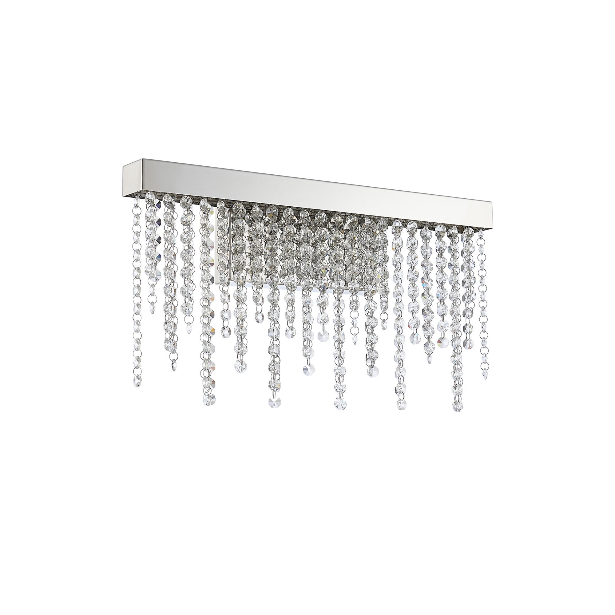 IL32869 Bano Medium Dimmable Wall Light 9W LED Polished Chrome / Crystal Chain