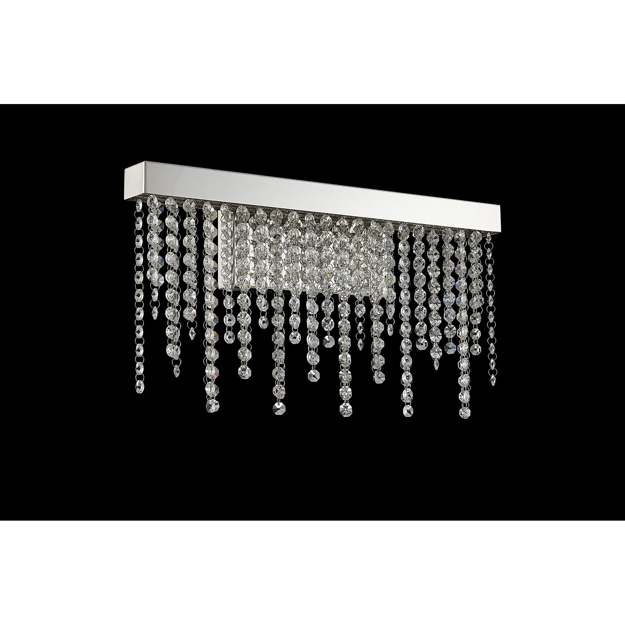 IL32869 Bano Medium Dimmable Wall Light 9W LED Polished Chrome / Crystal Chain