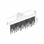 IL32870 Bano Large Dimmable Wall Light 12W LED Polished Chrome / Crystal Chain