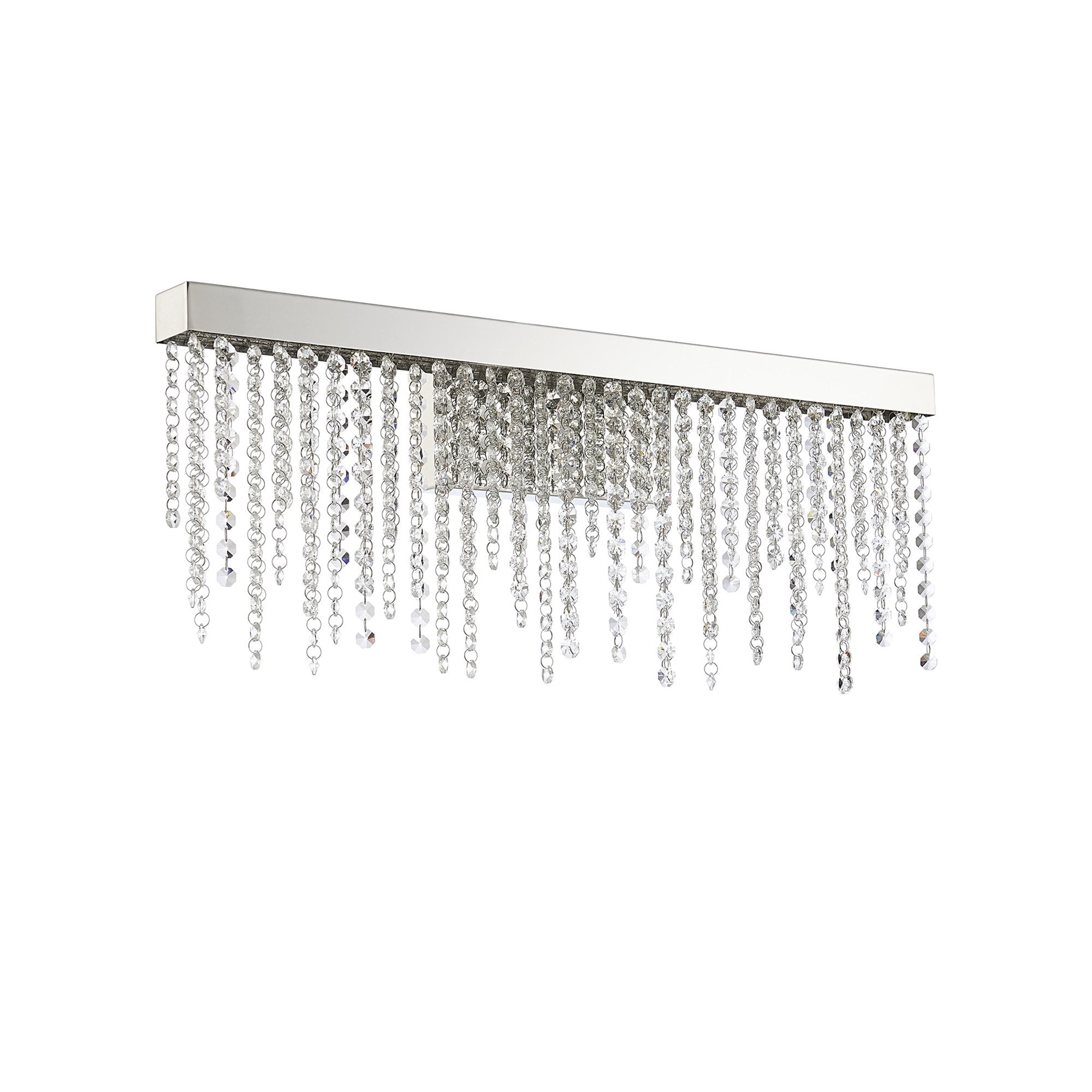 IL32870 Bano Large Dimmable Wall Light 12W LED Polished Chrome / Crystal Chain