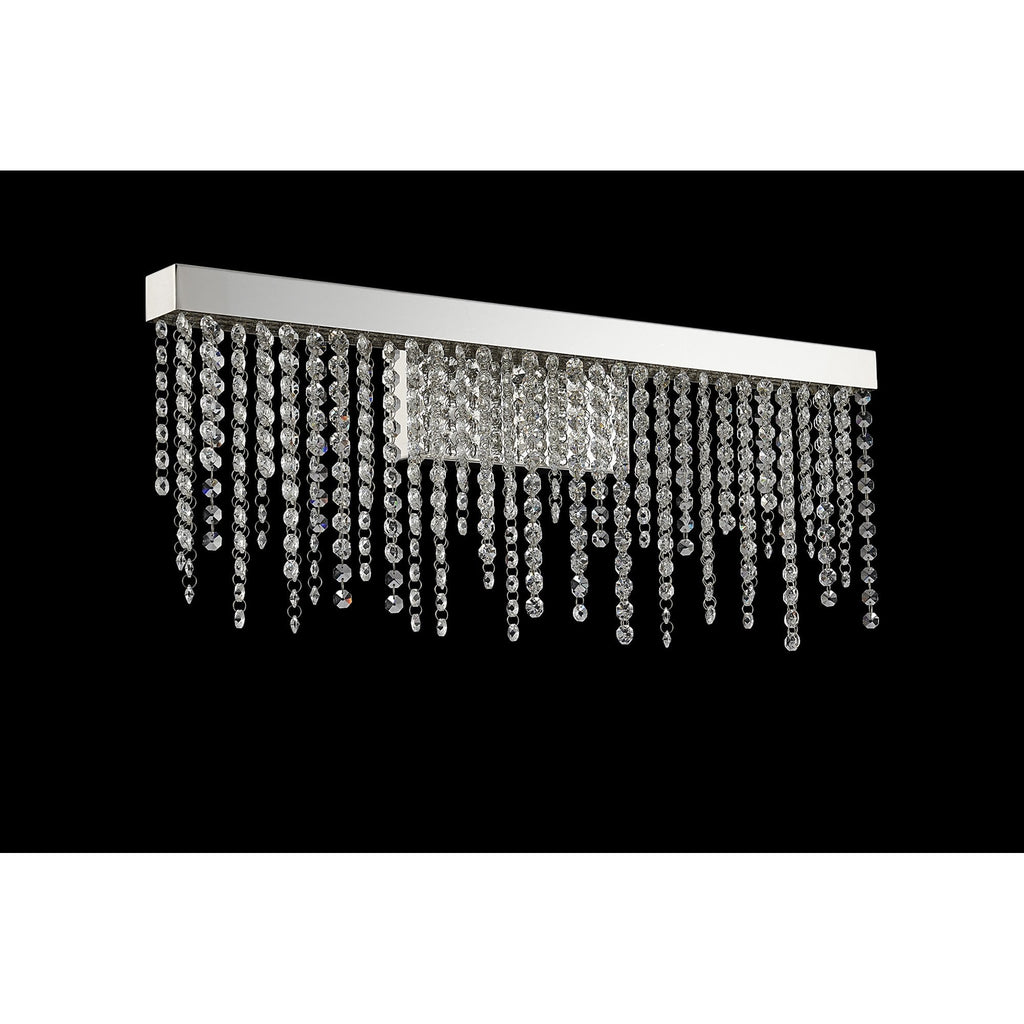 IL32870 Bano Large Dimmable Wall Light 12W LED Polished Chrome / Crystal Chain