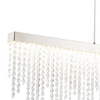 IL32866 Bano Linear Dimmable Pendant 40W LED Polished Chrome / Crystal Chain